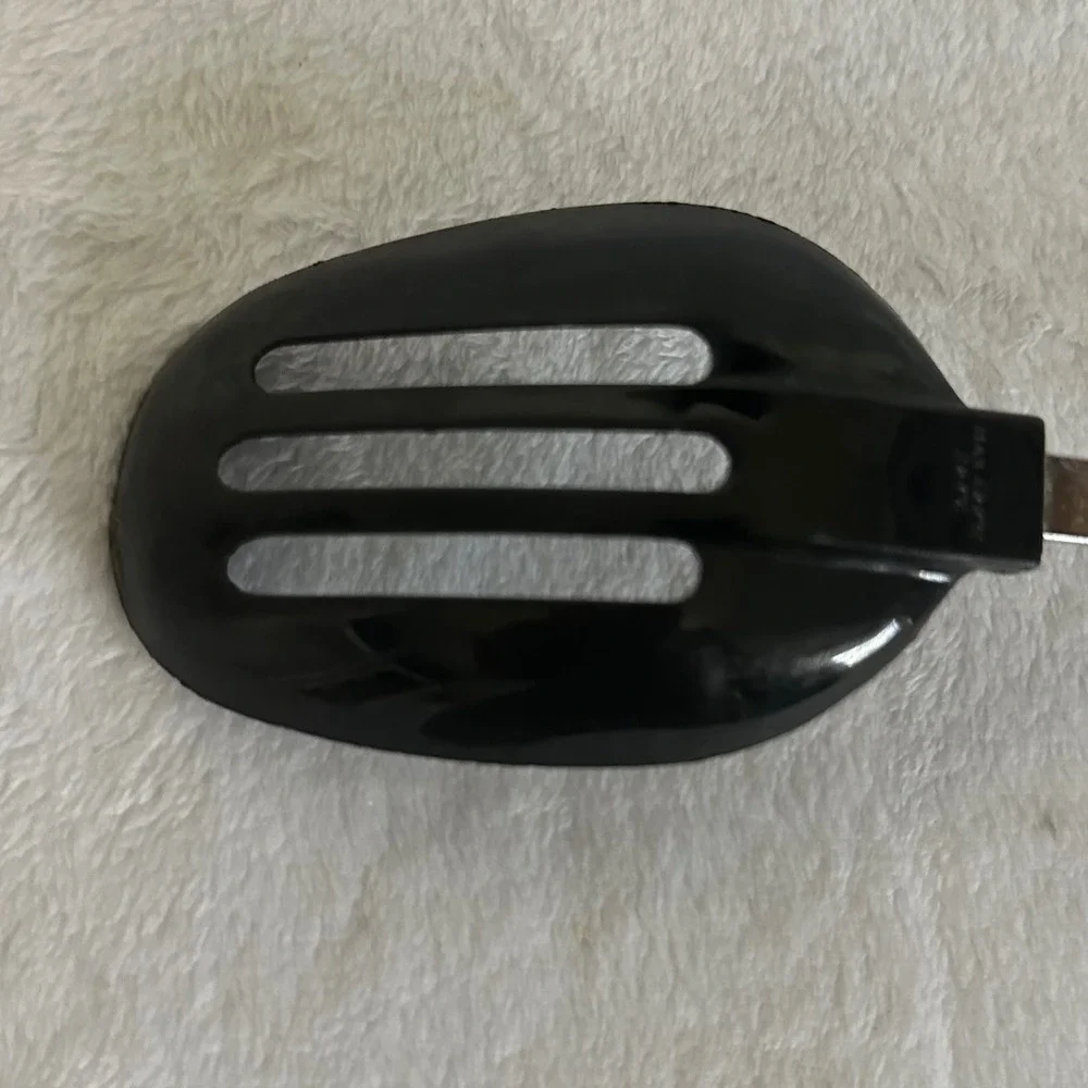 EKCO Slotted Spoon Black Excellent Nylon Stainless Steel Heat‎ Resistant Vntg